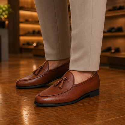 Formal Pointed Tassel Loafers