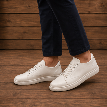 Low-Top Lace Court Sneakers