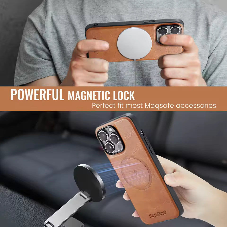 IPHONE LEATHER MAGSAFE WALLET CASE