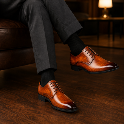 Plain Toe Derby Shoes