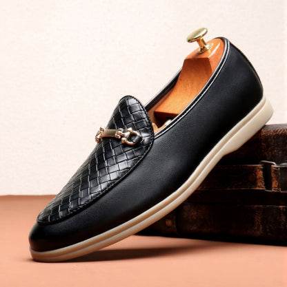 Woven Horsebit Loafers