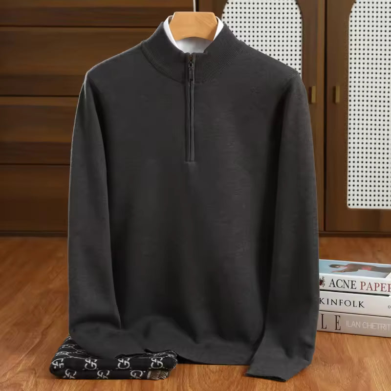 MERINO 100% WOOL HALF-ZIP PULLOVER