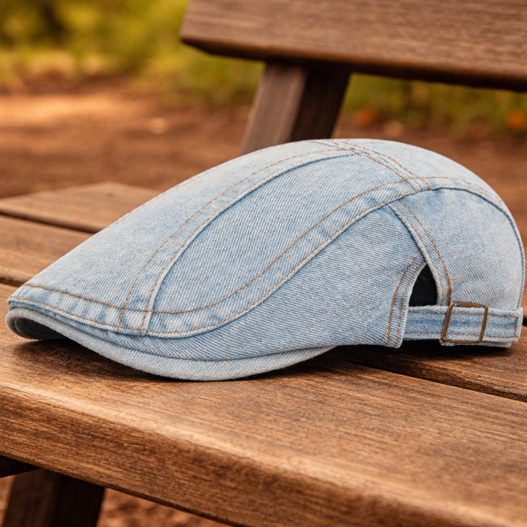 Denim Flat Cap