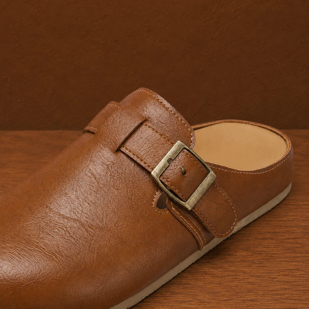 Comfort Buckle Mules