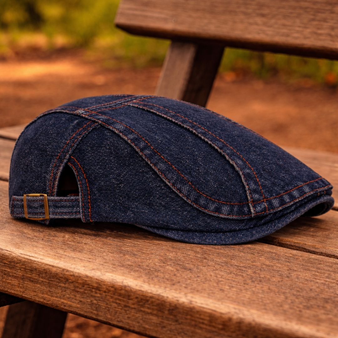 Denim Flat Cap