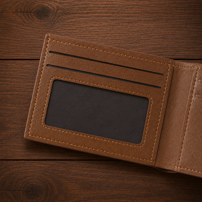 Stitched Leather Bifold Wallet