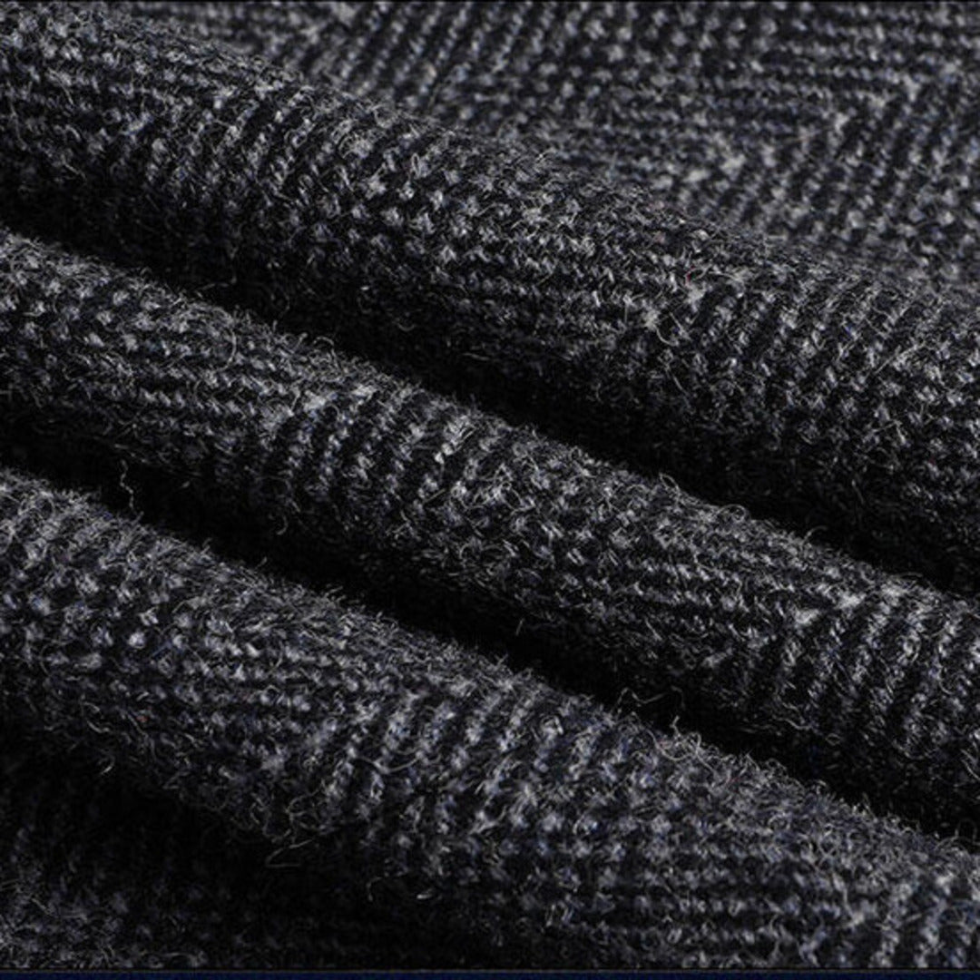 PREMIUM STRIPED WOOL COAT