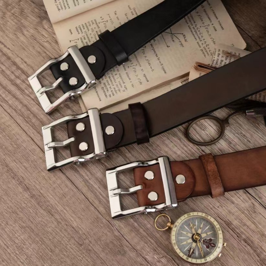Rivet Detail Leather Belt
