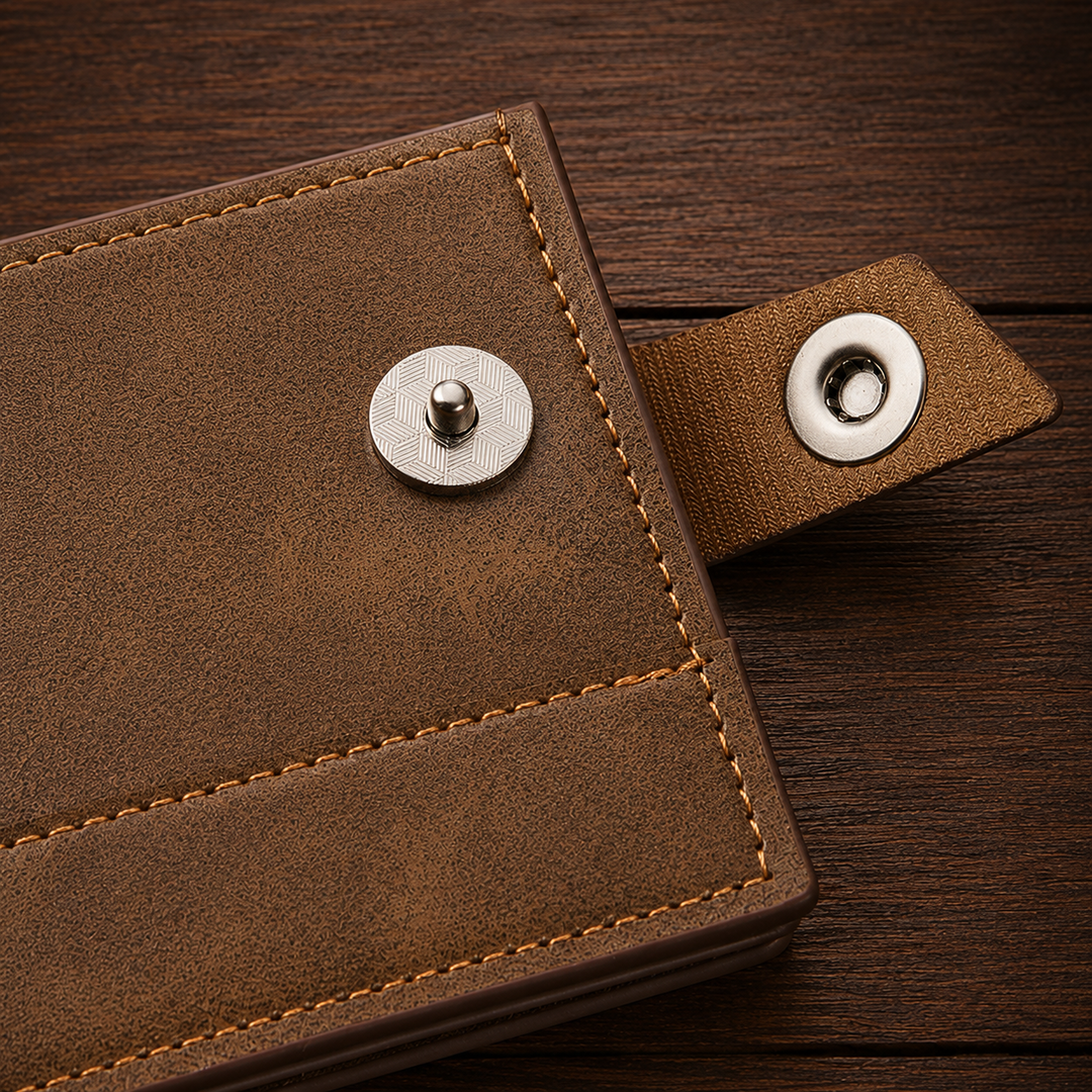 Stitched Leather Bifold Wallet