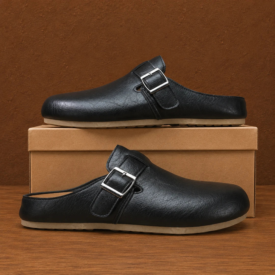 Comfort Buckle Mules