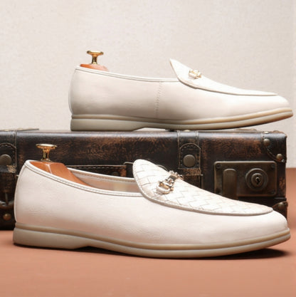 Woven Horsebit Loafers