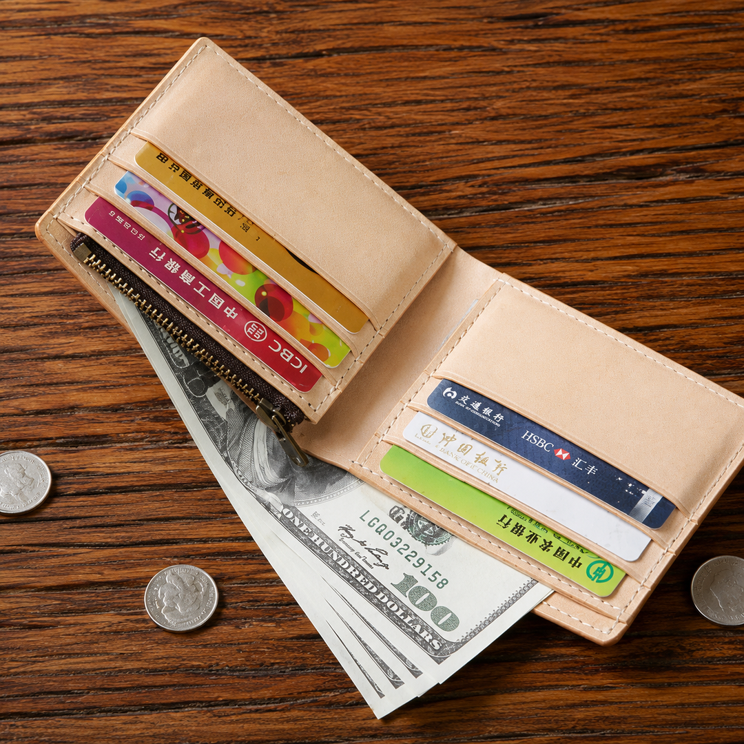 Vintage Leather Bifold Wallet