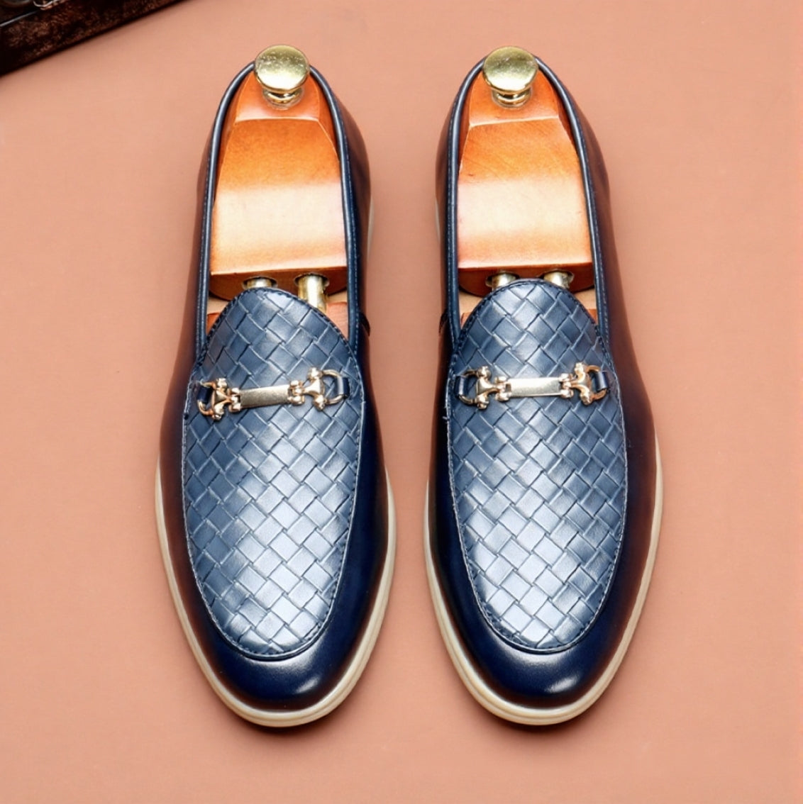 Woven Horsebit Loafers