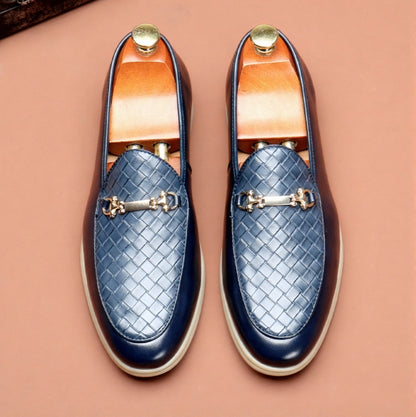 Woven Horsebit Loafers