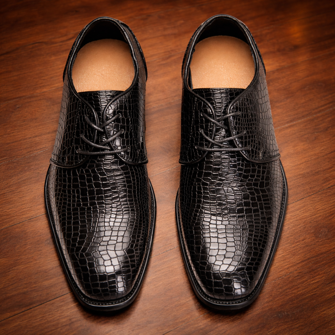 Crocodile Pattern Leather Shoes