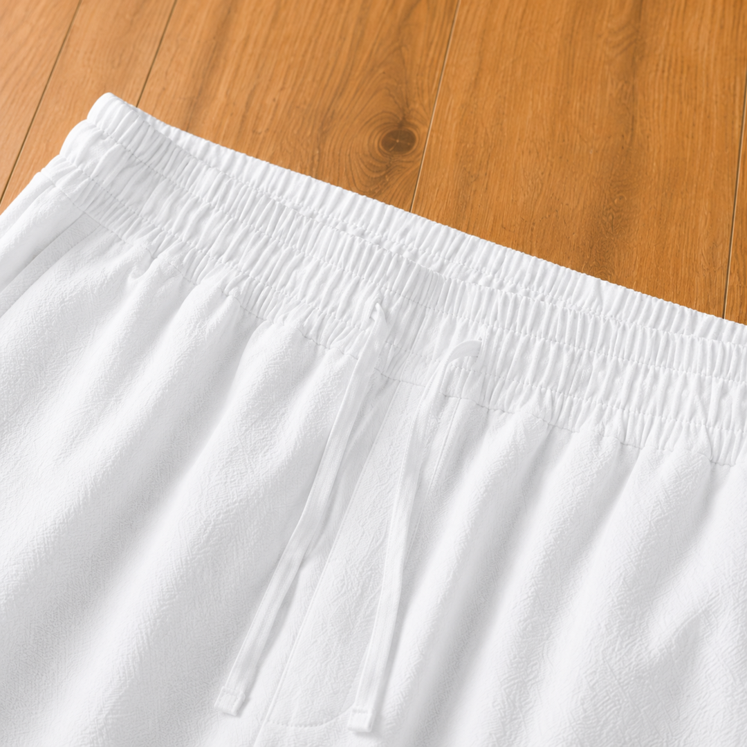 Drawstring Straight-Leg Trousers