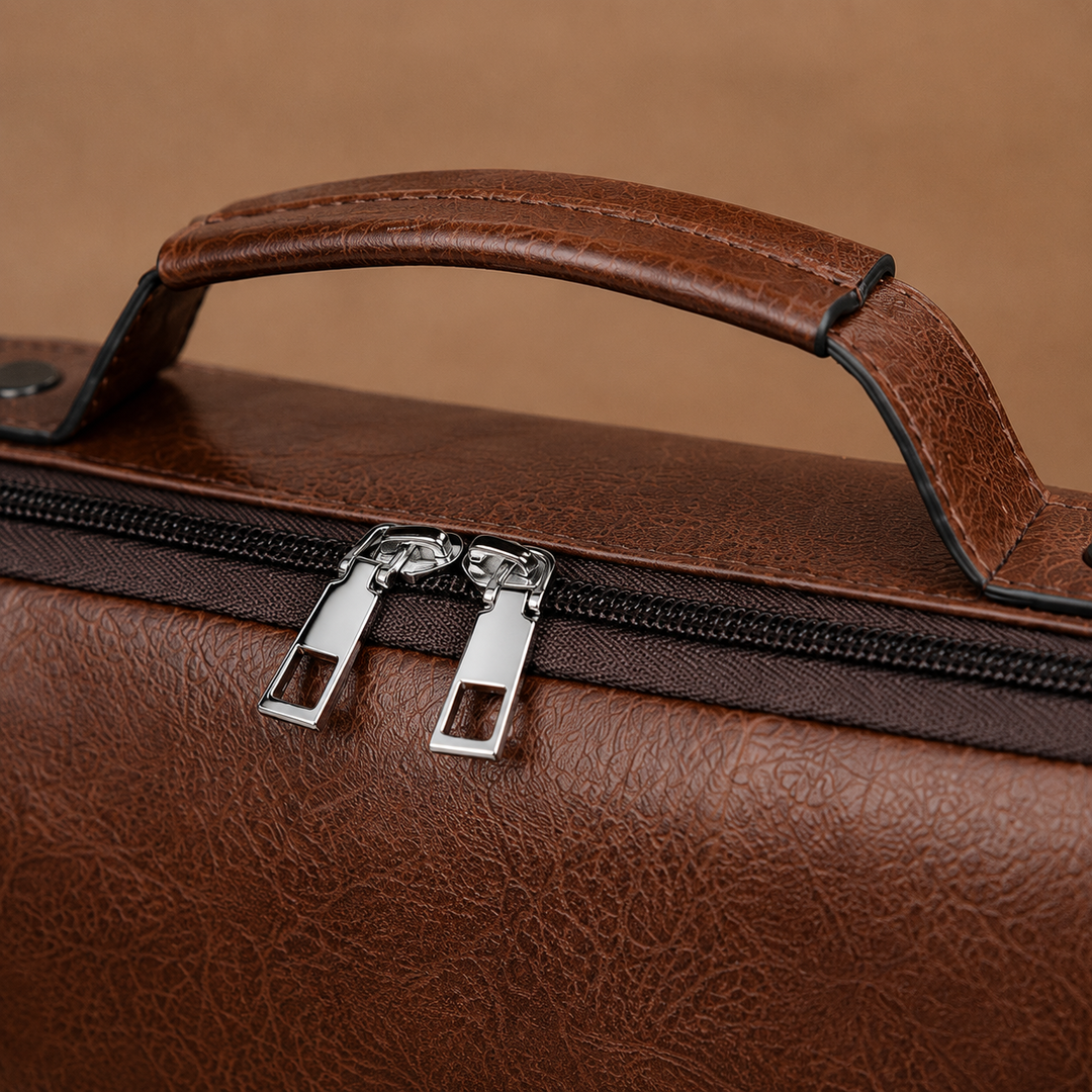 Classic Leather Messenger Bag
