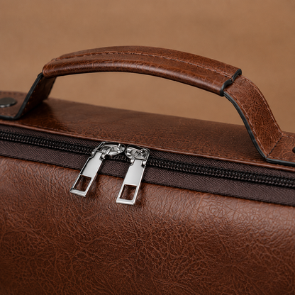 Classic Leather Messenger Bag