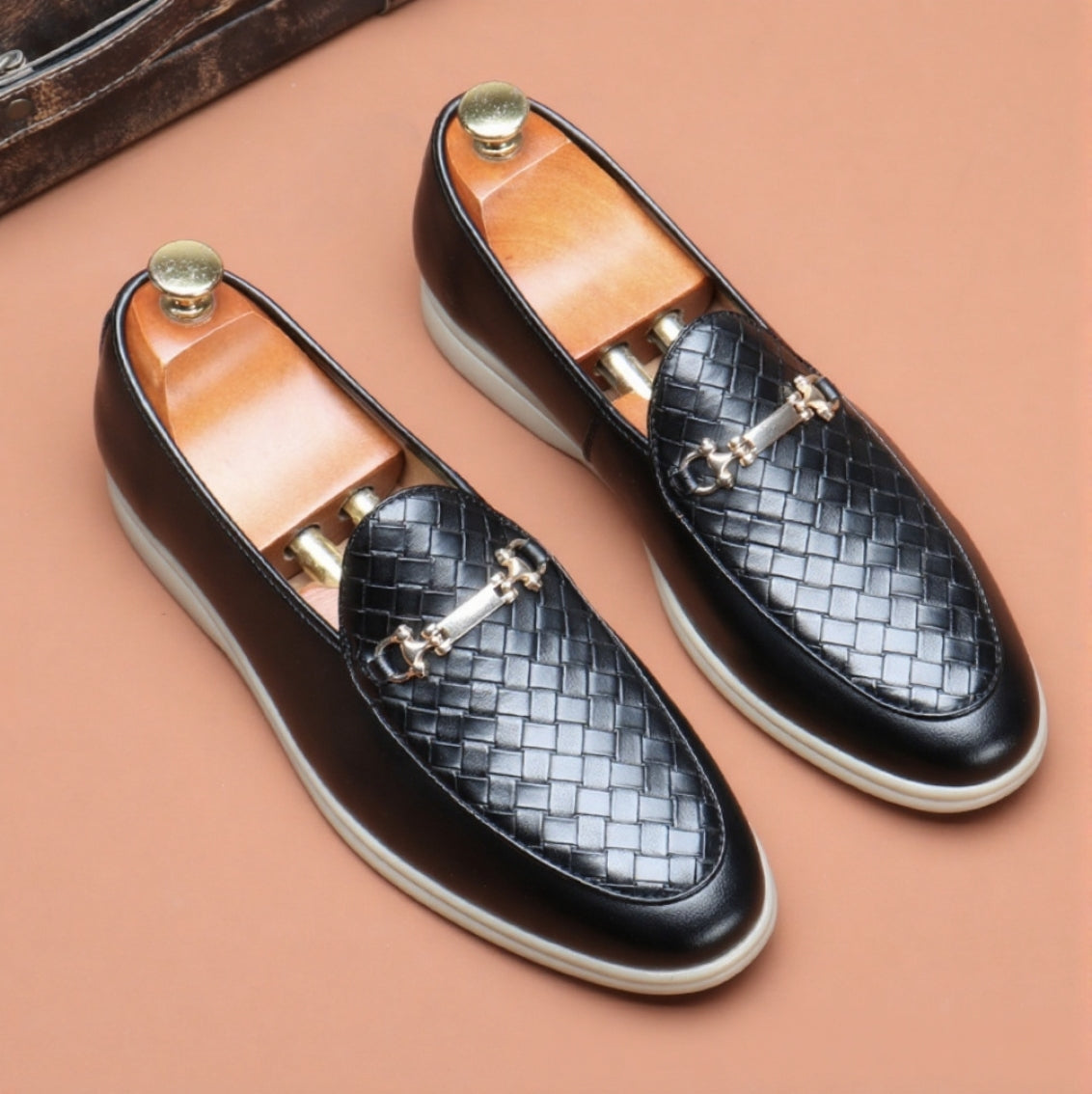 Woven Horsebit Loafers