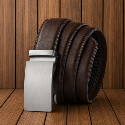 Slide Buckle Leather Belt