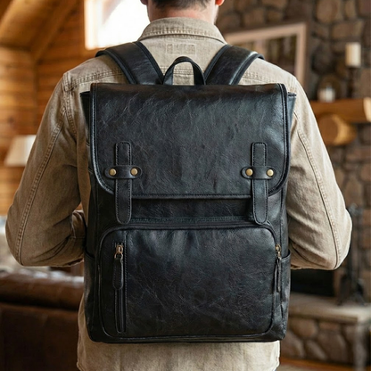 Vintage Leather Office Backpack