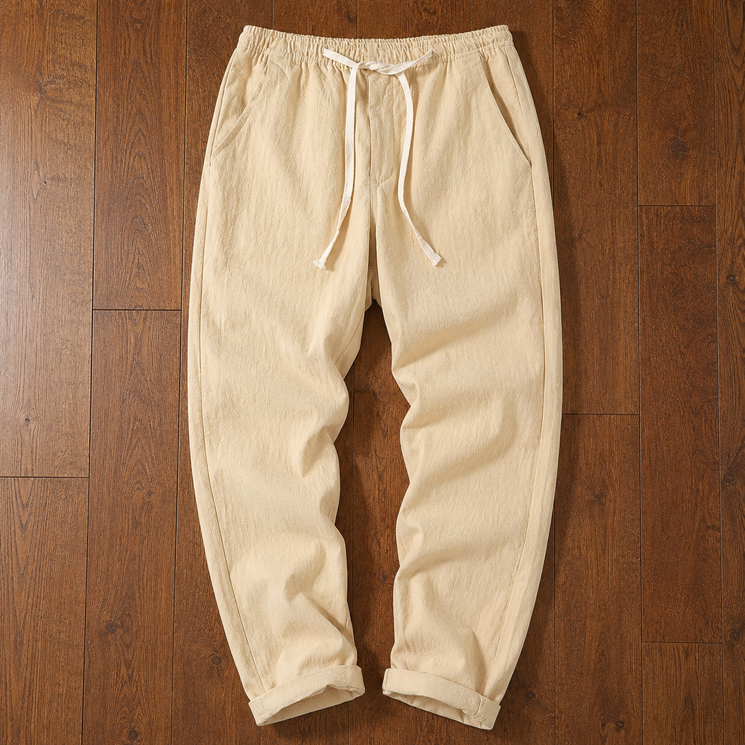 Drawstring Linen Loose Pants