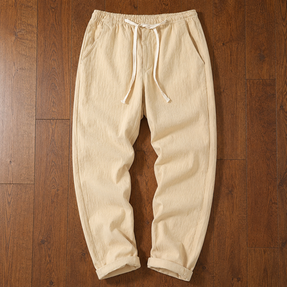 Drawstring Linen Loose Pants