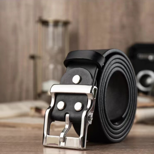 Rivet Detail Leather Belt