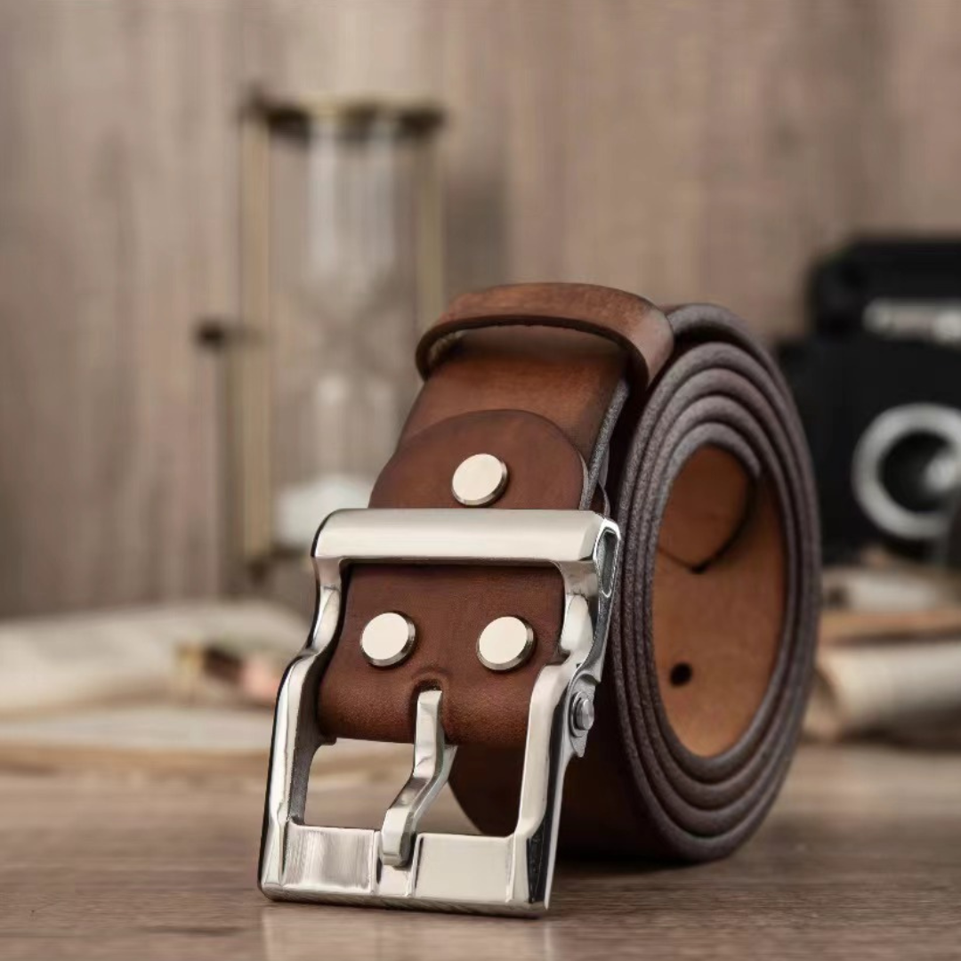 Rivet Detail Leather Belt