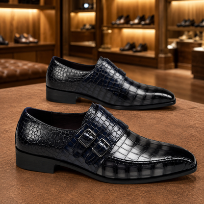Elegant Crocodile Monk Shoes
