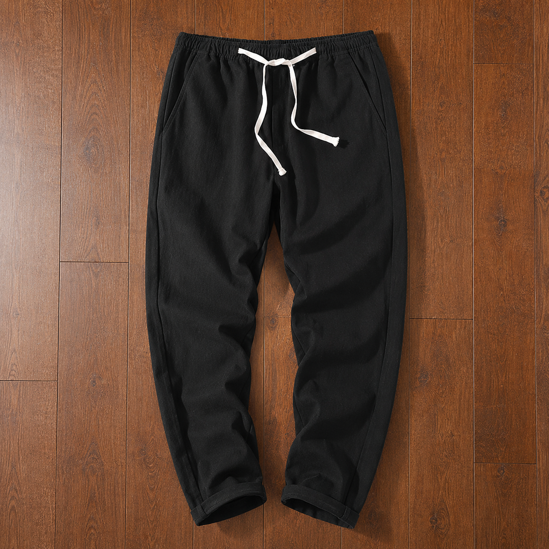 Drawstring Linen Loose Pants