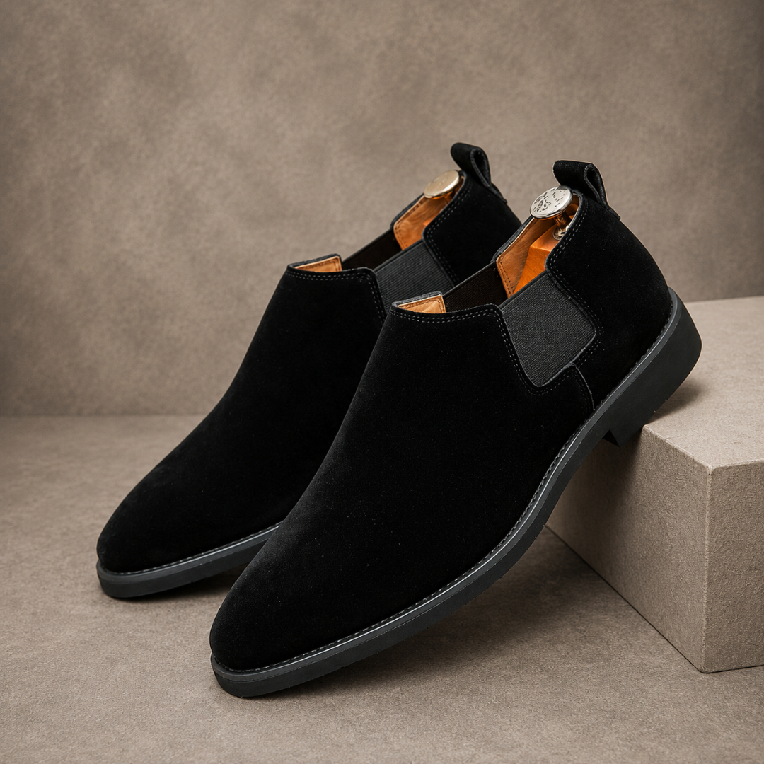 Suede Slip-On Boots