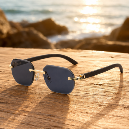 Rimless Metal Sunglasses