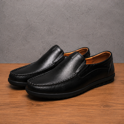 Classic Moc-Toe Leather Loafers