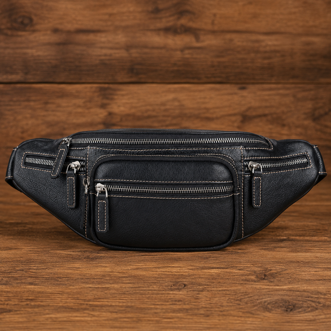 Compact Leather Belt Bag