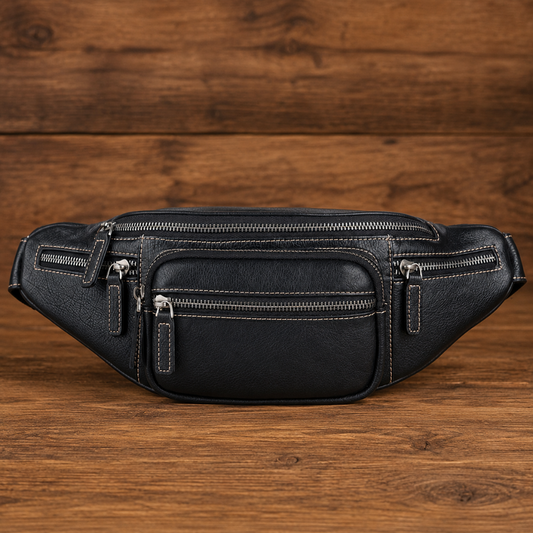 Compact Leather Belt Bag