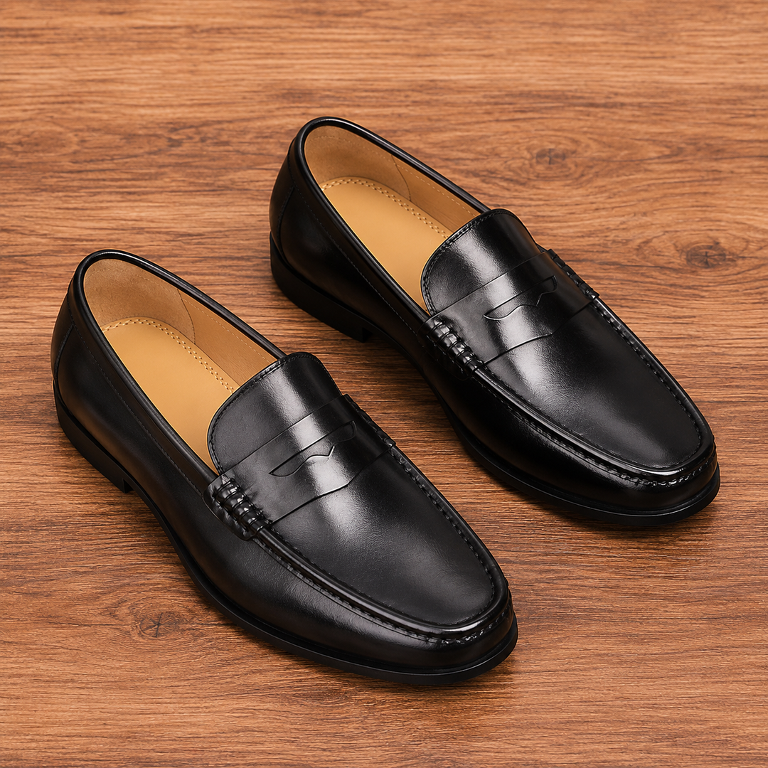 Slip-On Leather Penny Loafers