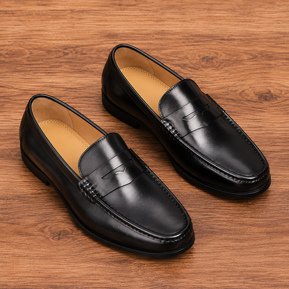 Slip-On Leather Penny Loafers