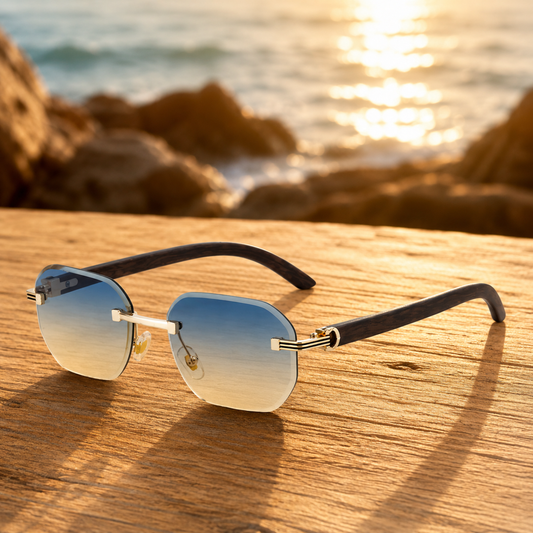 Rimless Metal Sunglasses
