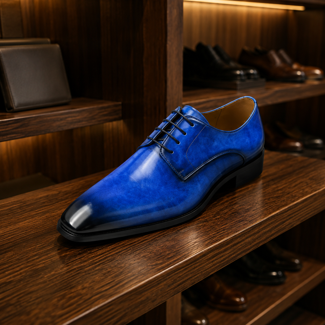 Plain Toe Derby Shoes
