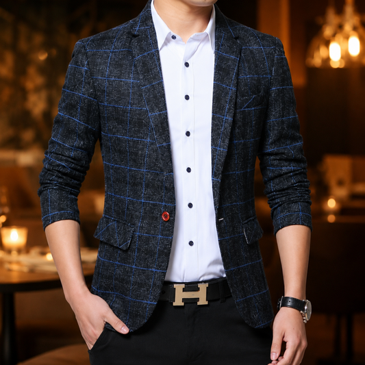 Plaid Casual Blazer