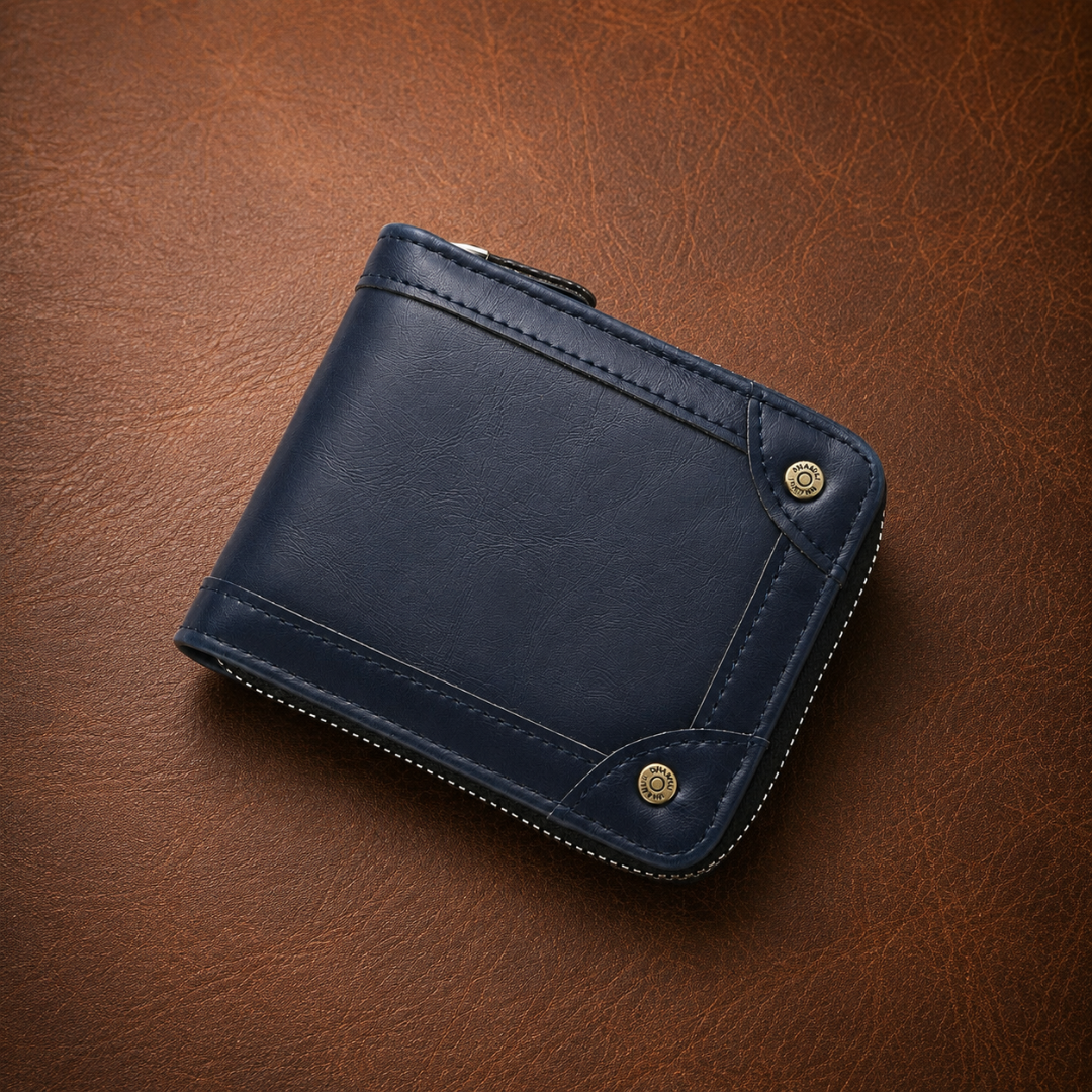 Leather Zipper Wallet
