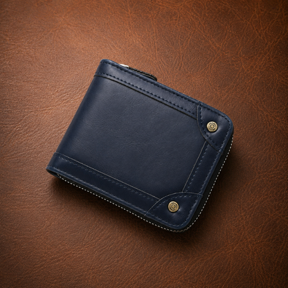 Leather Zipper Wallet