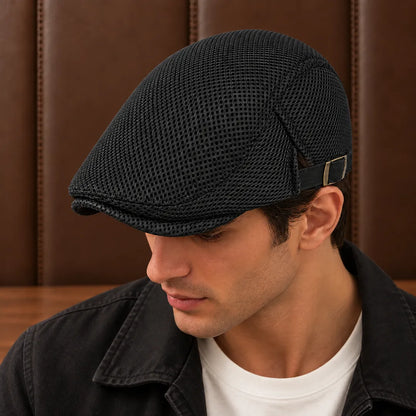 Breathable Mesh Flat Cap