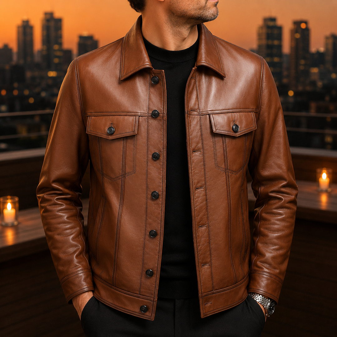 Button Front Trucker Jacket