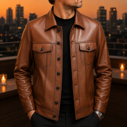 Button Front Trucker Jacket