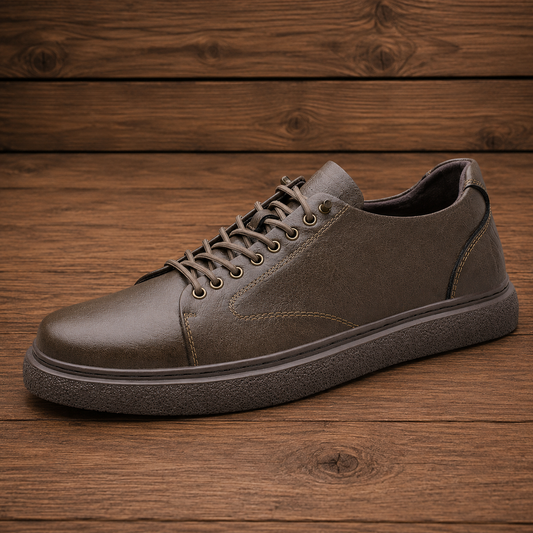 Low-Top Lace Court Sneakers