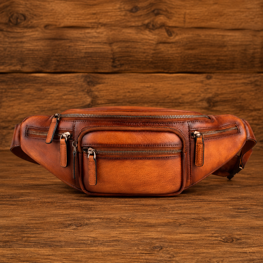 Compact Leather Belt Bag