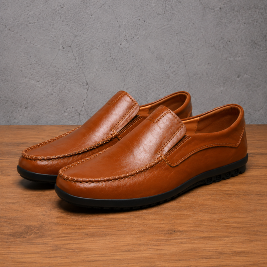 Classic Moc-Toe Leather Loafers