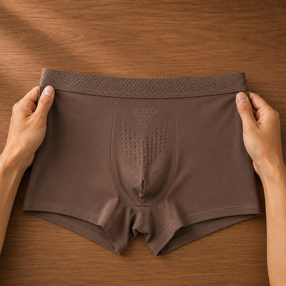 Elastic Cotton Boxer Briefs